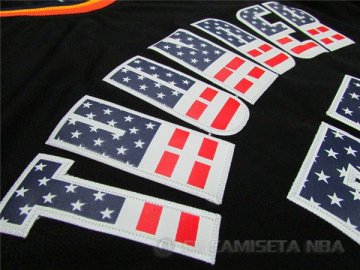 Camiseta Durant #35 Bandera Americana Negro