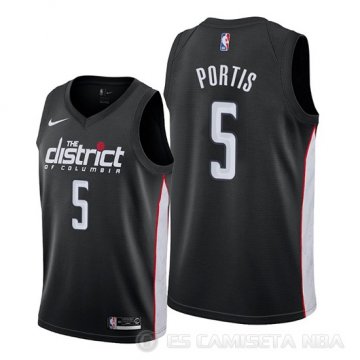 Camiseta Bobby Portis #5 Washington Wizards Ciudad Negro