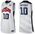 Camiseta Bryant #10 USA 2012 Blanco