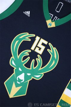 Camiseta Monroe #15 Milwaukee Bucks Negro