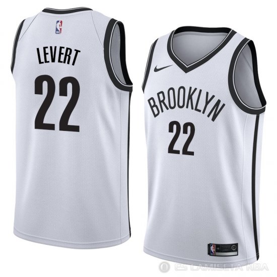 Camiseta Caris Levert #22 Brooklyn Nets Association 2017-18 Blanco - Haga un click en la imagen para cerrar