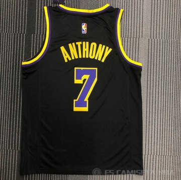 Camiseta Carmelo Anthony NO 7 Los Angeles Lakers Earned Negro