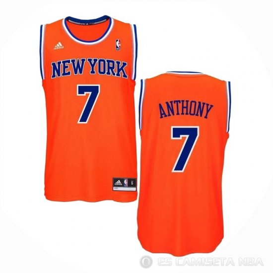 Camiseta Carmelo Anthony #7 New York Knicks Naranja - Haga un click en la imagen para cerrar