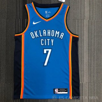 Camiseta Carmelo Anthony NO 7 Oklahoma City Thunder Icon Azul