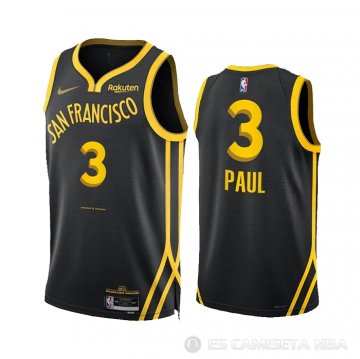 Camiseta Chris Paul #3 Golden State Warriors Ciudad 2023-24 Negro