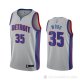 Camiseta Christian Wood #35 Detroit Pistons Statement 2020-21 Gris