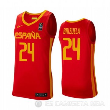 Camiseta Dario Brizuela #24 Espana 2019 FIBA Baketball World Cup Rojo
