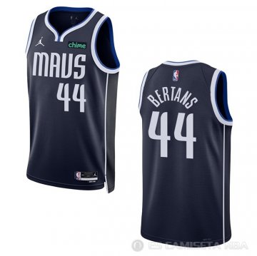 Camiseta Davis Bertans #44 Dallas Mavericks Statement 2022-23 Azul