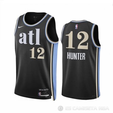 Camiseta De\'andre Hunter #12 Atlanta Hawks Ciudad 2023-24 Negro