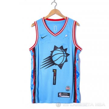Camiseta Devin Booker #1 Phoenix Suns Ciudad 2022-23 Azul