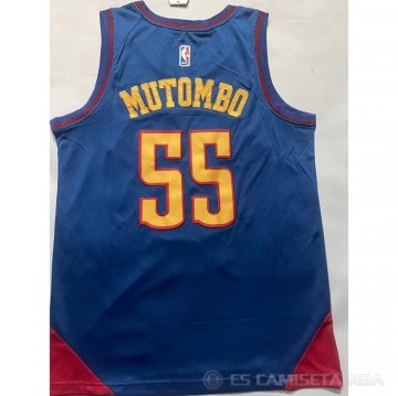 Camiseta Dikembe Mutombo #55 Denver Nuggets Statement 2022-23 Azul