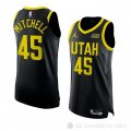 Camiseta Donovan Mitchell #45 Utah Jazz Statement Autentico 2022-23 Negro