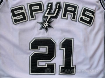 Camiseta Duncan #21 San Antonio Spurs Blanco