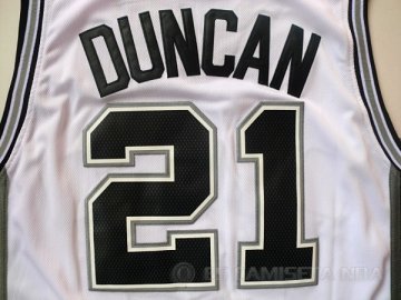 Camiseta Duncan #21 San Antonio Spurs Blanco