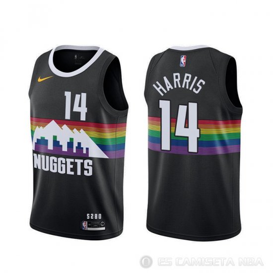 Camiseta Gary Harris #14 Denver Nuggets Ciudad 2019-20 Negro - Haga un click en la imagen para cerrar