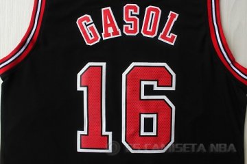 Camiseta Gasol #16 Chicago Bulls Negro