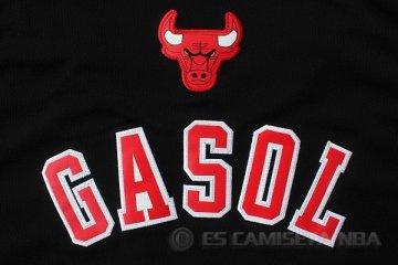 Camiseta Gasol #16 Chicago Bulls Negro