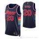 Camiseta Georges Niang NO 20 Philadelphia 76ers Ciudad 2021-22 Azul