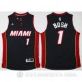 Camiseta Bosh #1 Miami Heat Negro