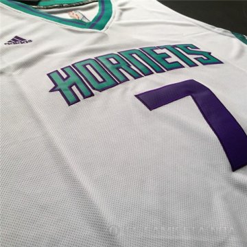 Camiseta Retro Lin #7 Charlotte Hornets Blanco