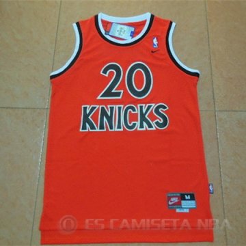 Camiseta Houston #20 New York Knicks Naranja Rev30