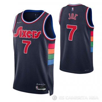 Camiseta Isaiah Joe NO 7 Philadelphia 76ers Ciudad 2021-22 Azul