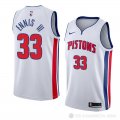 Camiseta James Ennis III #33 Detroit Pistons Association 2018 Blanco