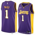 Camiseta Javale Mcgee #1 Los Angeles Lakers Statement 2018 Violeta