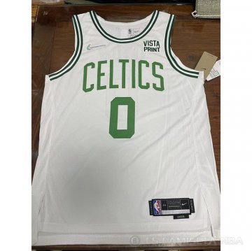 Camiseta Jayson Tatum #0 Boston Celtics Association Autentico Blanco