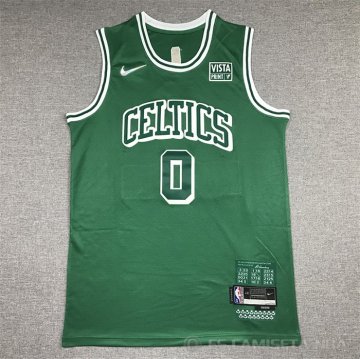 Camiseta Jayson Tatum #0 Boston Celtics Ciudad 2021-22 Verde
