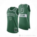 Camiseta Jayson Tatum #0 Boston Celtics Ciudad Autentico Verde