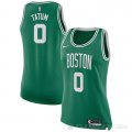 Camiseta Jayson Tatum #0 Boston Celtics Mujer Icon Verde