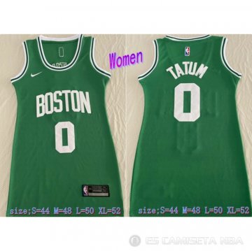 Camiseta Jayson Tatum #0 Boston Celtics Mujer Icon Verde