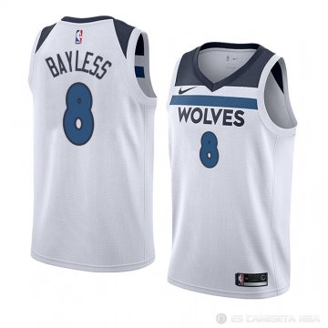 Camiseta Jerryd Bayless #8 Minnesota Timberwolves Association 2018 Blanco