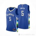 Camiseta Jevon Carter #5 Milwaukee Bucks Ciudad 2022-23 Azul