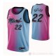 Camiseta Jimmy Butler NO 22 Miami Heat Ciudad 2020-21 Azul Rosa