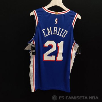 Camiseta Joel Embiid #21 Philadelphia 76ers Icon Autentico Azul