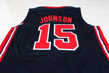 Camiseta Johnson #15 USA 1992 Negro
