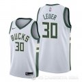Camiseta Jon Leuer #30 Milwaukee Bucks Association Blanco