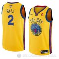 Camiseta Jordan Bell #2 Golden State Warriors Ciudad 2017-18 Oro