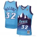 Camiseta Karl Malone #32 Utah Jazz Mitchell & Ness 1996-97 Azul