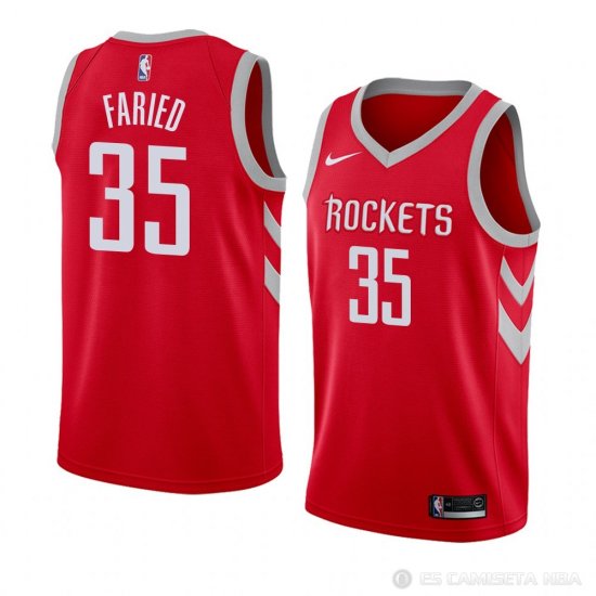 Camiseta Kenneth Faried #35 Houston Rockets Icon 2018 Rojo - Haga un click en la imagen para cerrar