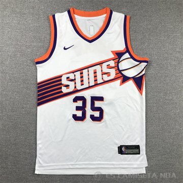 Camiseta Kevin Durant #35 Phoenix Suns Nino Association 2023-24 Blanco