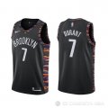 Camiseta Kevin Durant #7 Brooklyn Nets Ciudad Negro