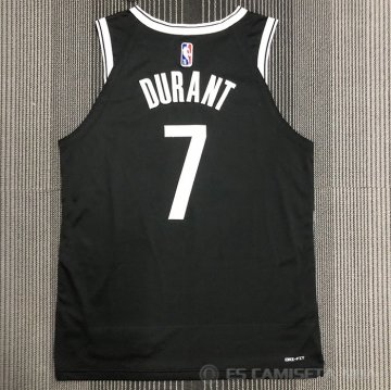 Camiseta Kevin Durant #7 Brooklyn Nets Icon Autentico Negro