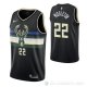 Camiseta Khris Middleton NO 22 Milwaukee Bucks Statement 2020 Negro