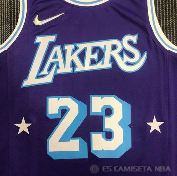 Camiseta Kobe Bryant NO 23 Los Angeles Lakers Ciudad Edition 2021-22 Violeta
