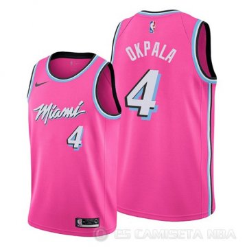 Camiseta Kz Okpala #4 Miami Heat Earned 2019-20 Rosa