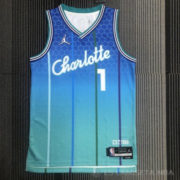 Camiseta LaMelo Ball #1 Charlotte Hornets Ciudad 2022-23 Azul