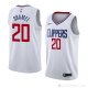 Camiseta Landry Shamet #20 Los Angeles Clippers Association 2018 Blanco